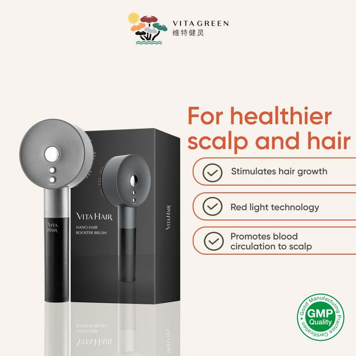 Vita Hair Nano Hair Brush - Vita Green SG