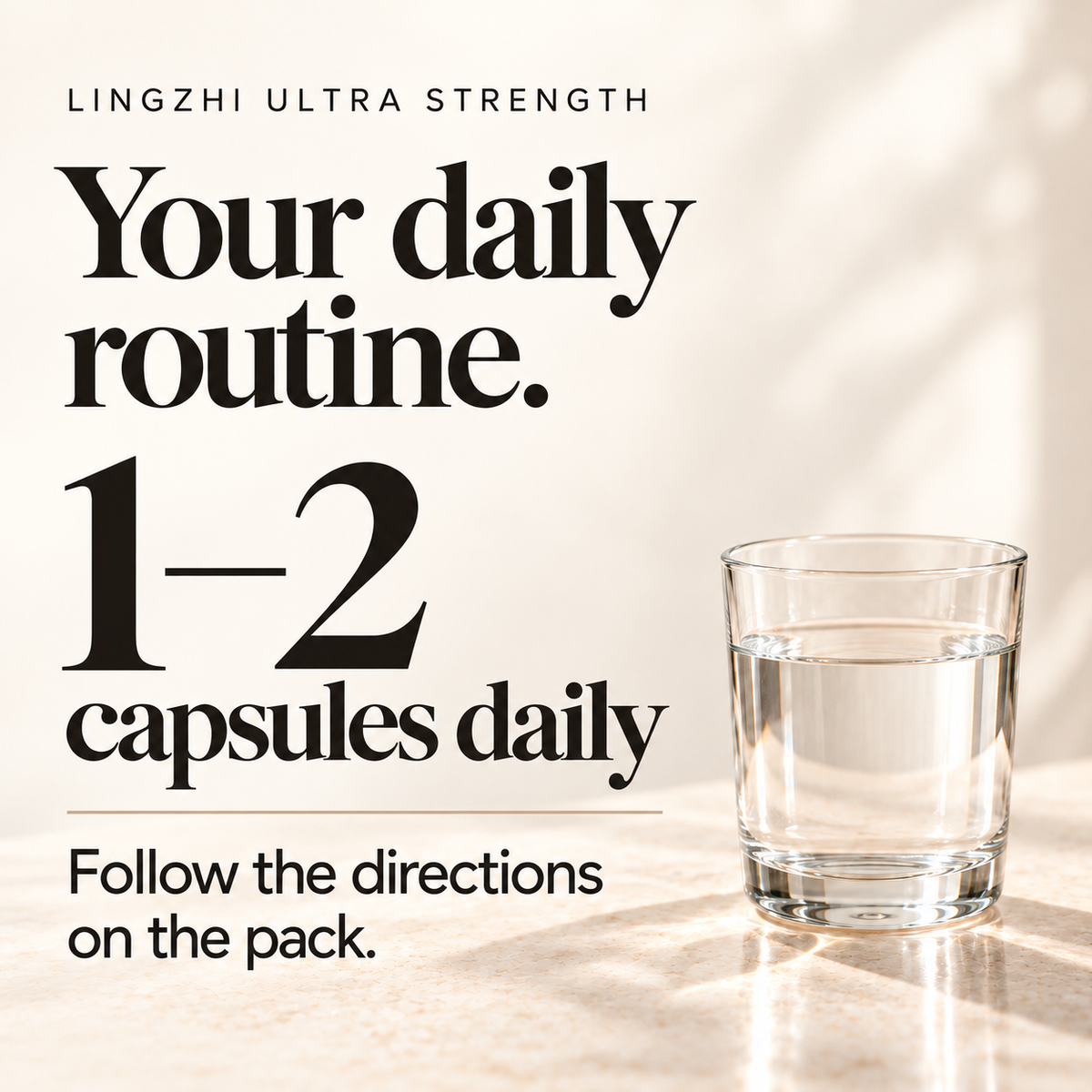 How to take Lingzhi Ultra Strength: 1 to 2 capsules daily