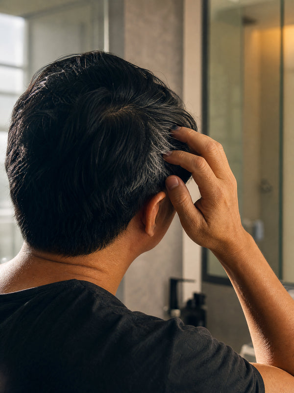 Premature greying hair